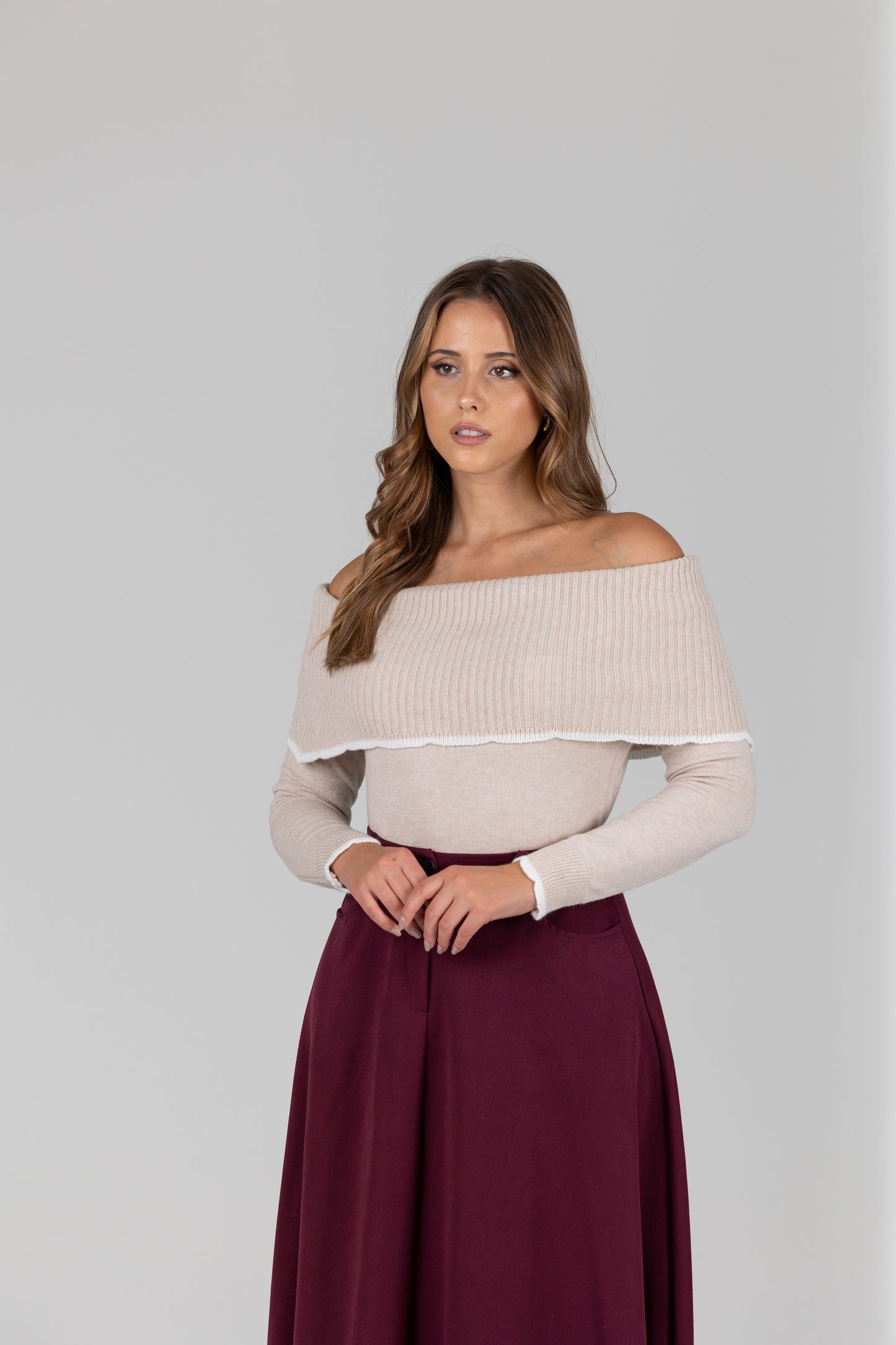 Camisola gola barco