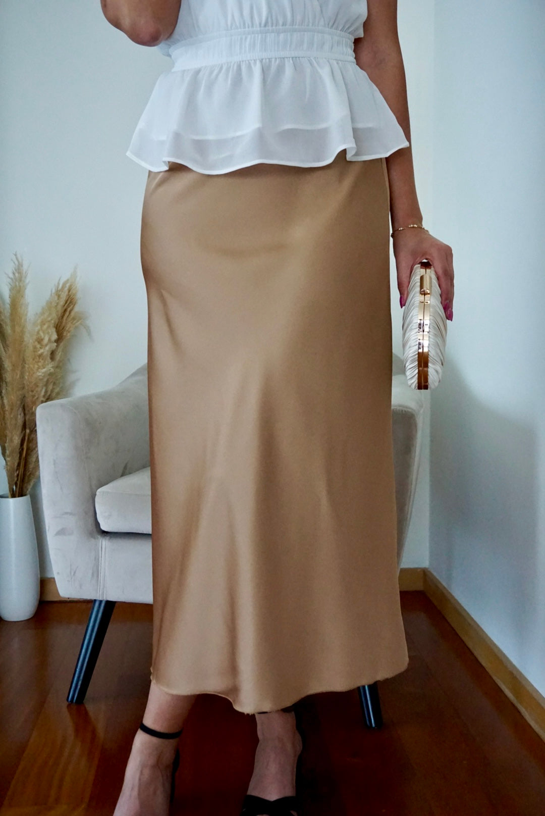 Saia cetim bronze