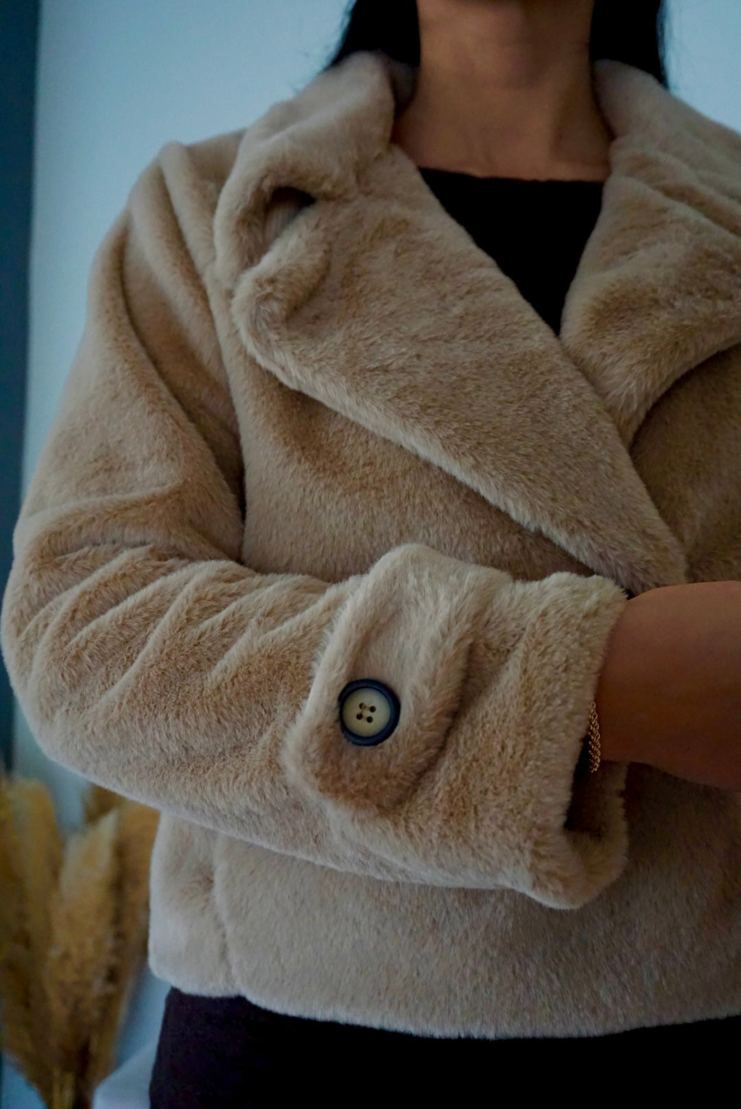 Casaco de pelo sintético