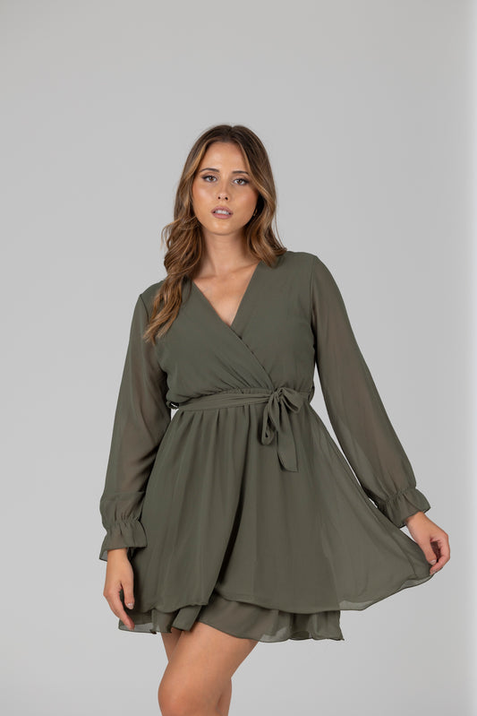 Vestido curto fluido