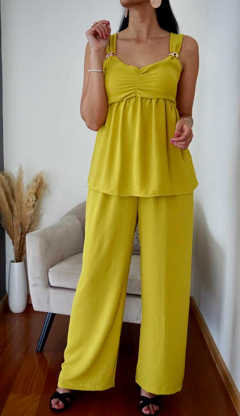 Conjunto Top e Calça Pantalona