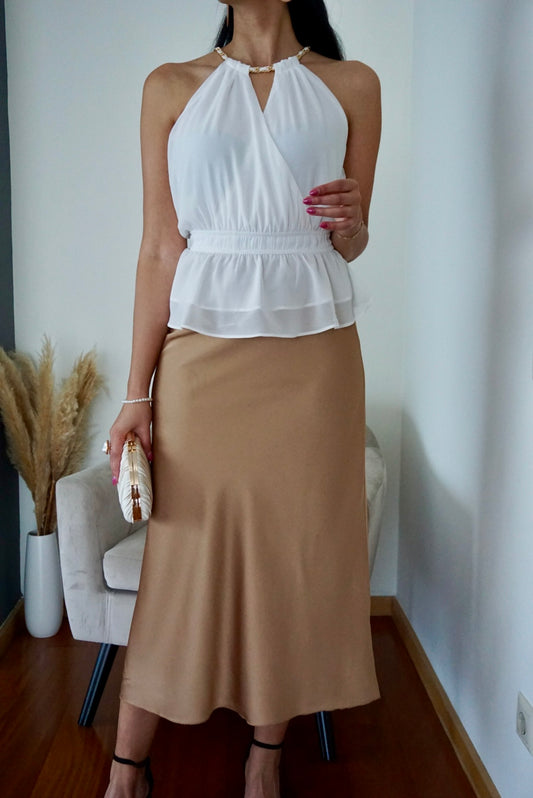 Saia cetim bronze