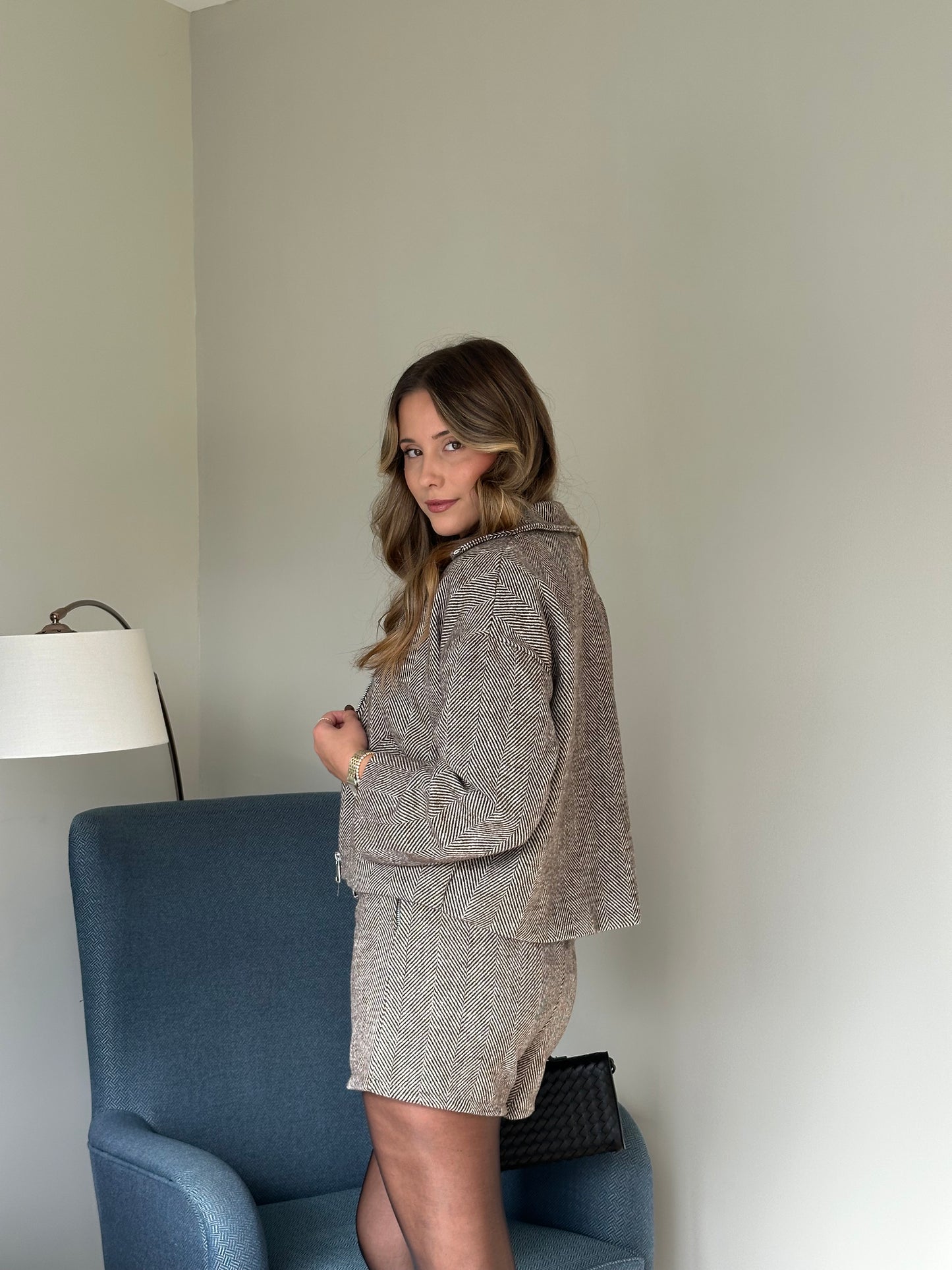 Conjunto casaco e calção