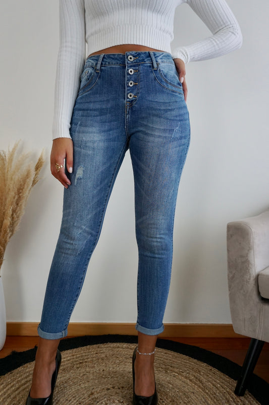 Calça de ganga