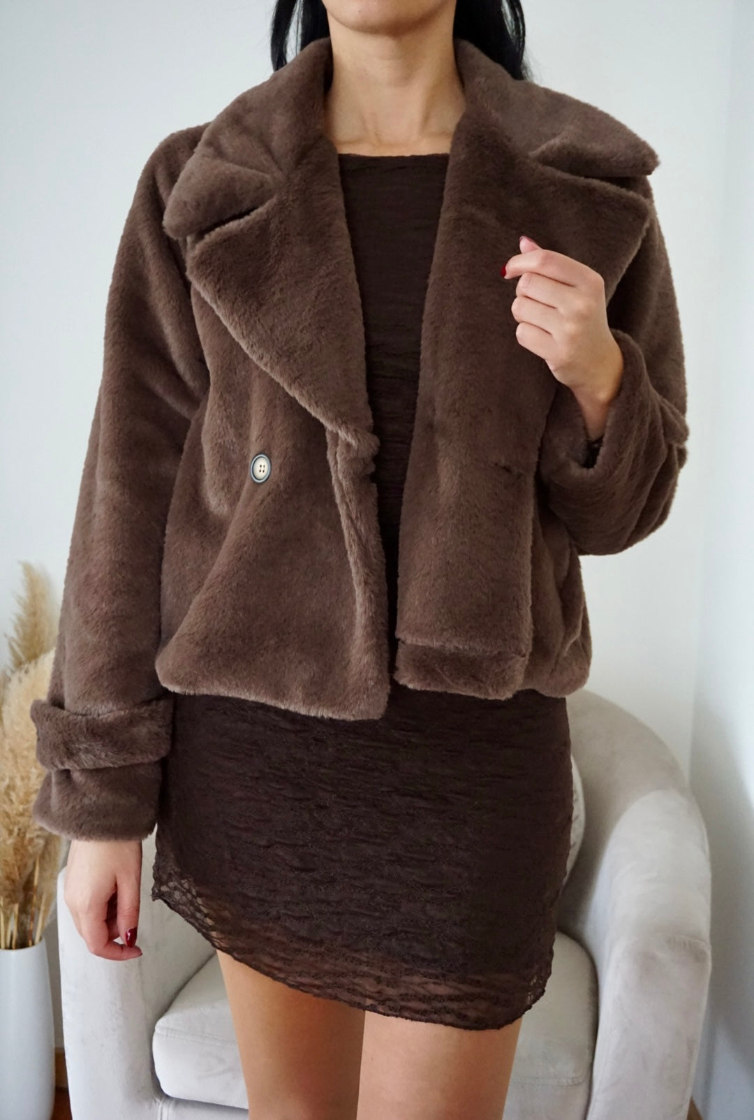Casaco de pelo sintético