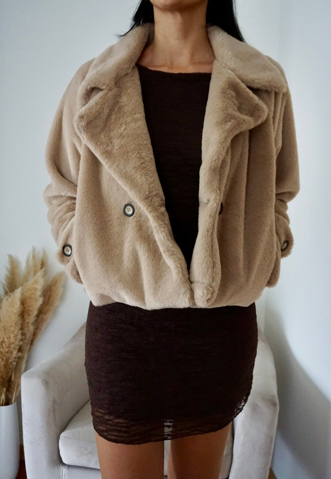 Casaco de pelo sintético