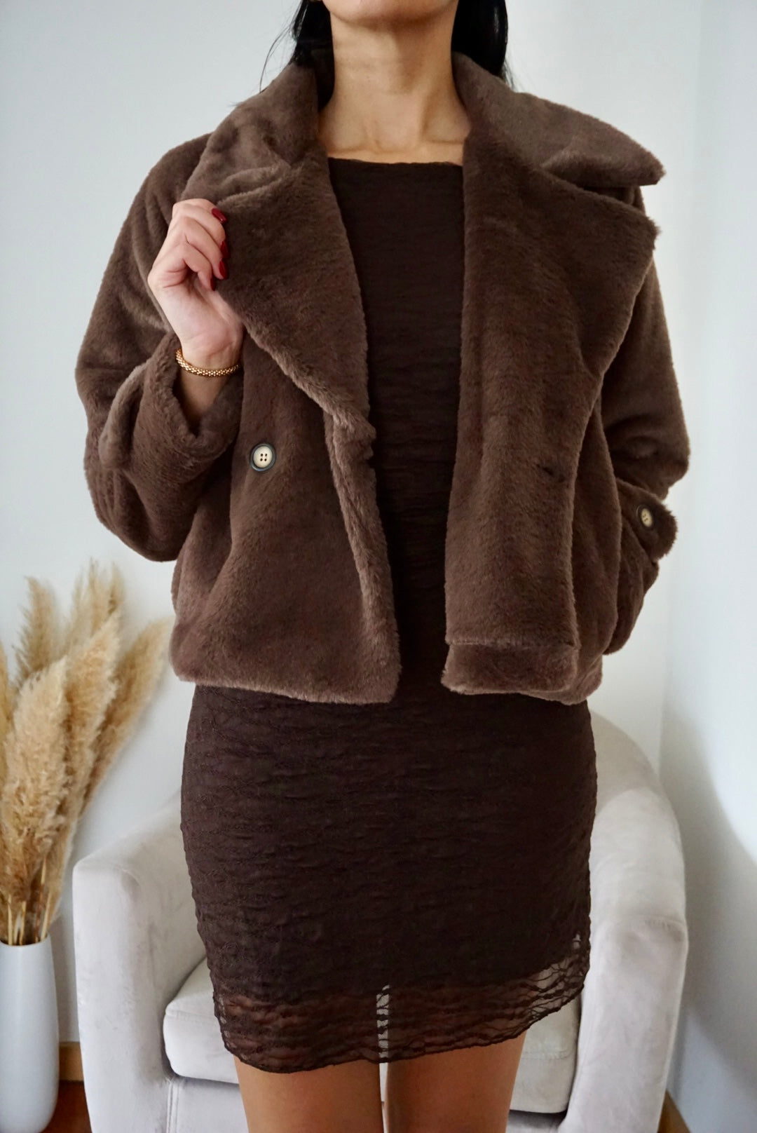 Casaco de pelo sintético