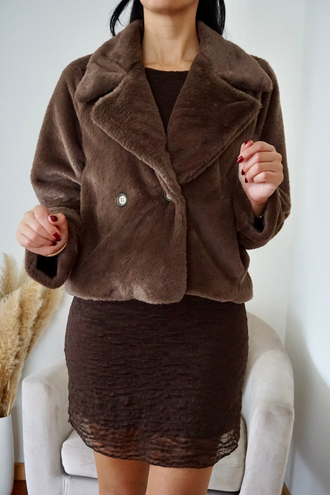 Casaco de pelo sintético