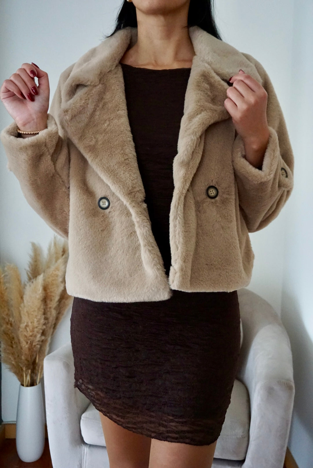 Casaco de pelo sintético