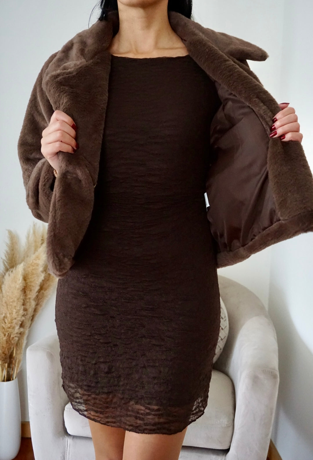 Casaco de pelo sintético