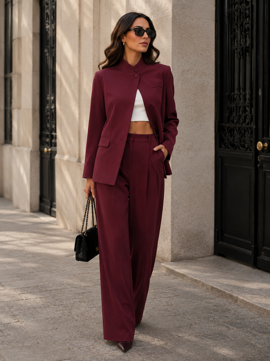 Conjunto Feminino Blazer e Calça Pantalona