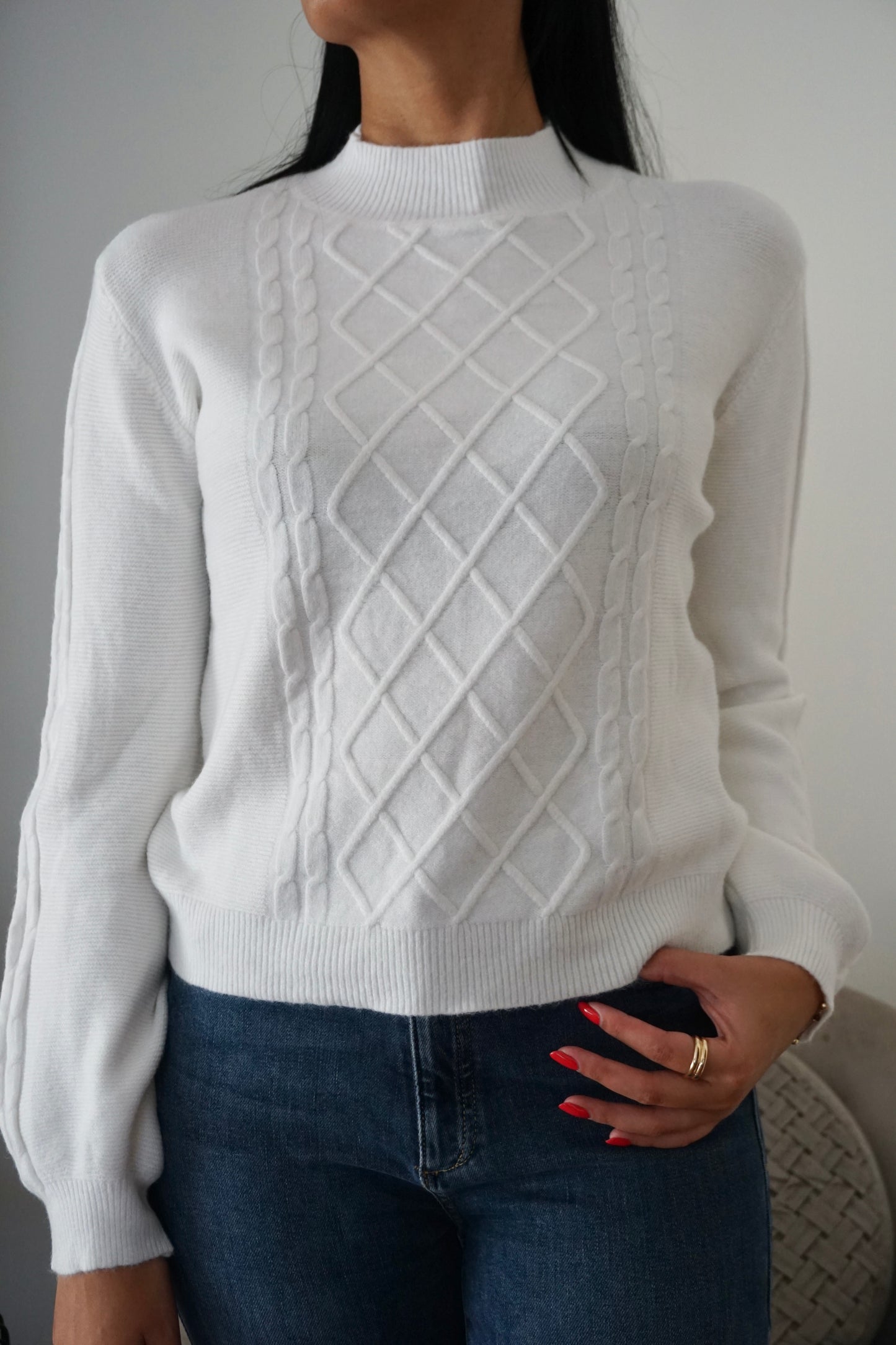 Camisola malha branca