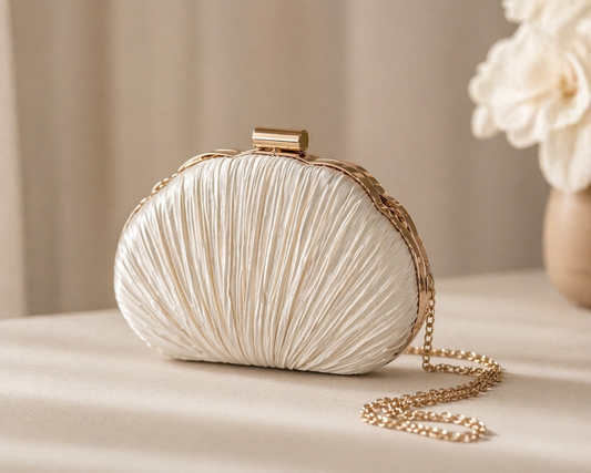 Pochete clutch champanhe