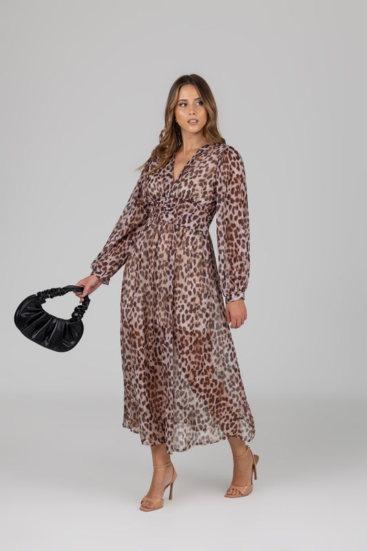 Vestido estampado animal