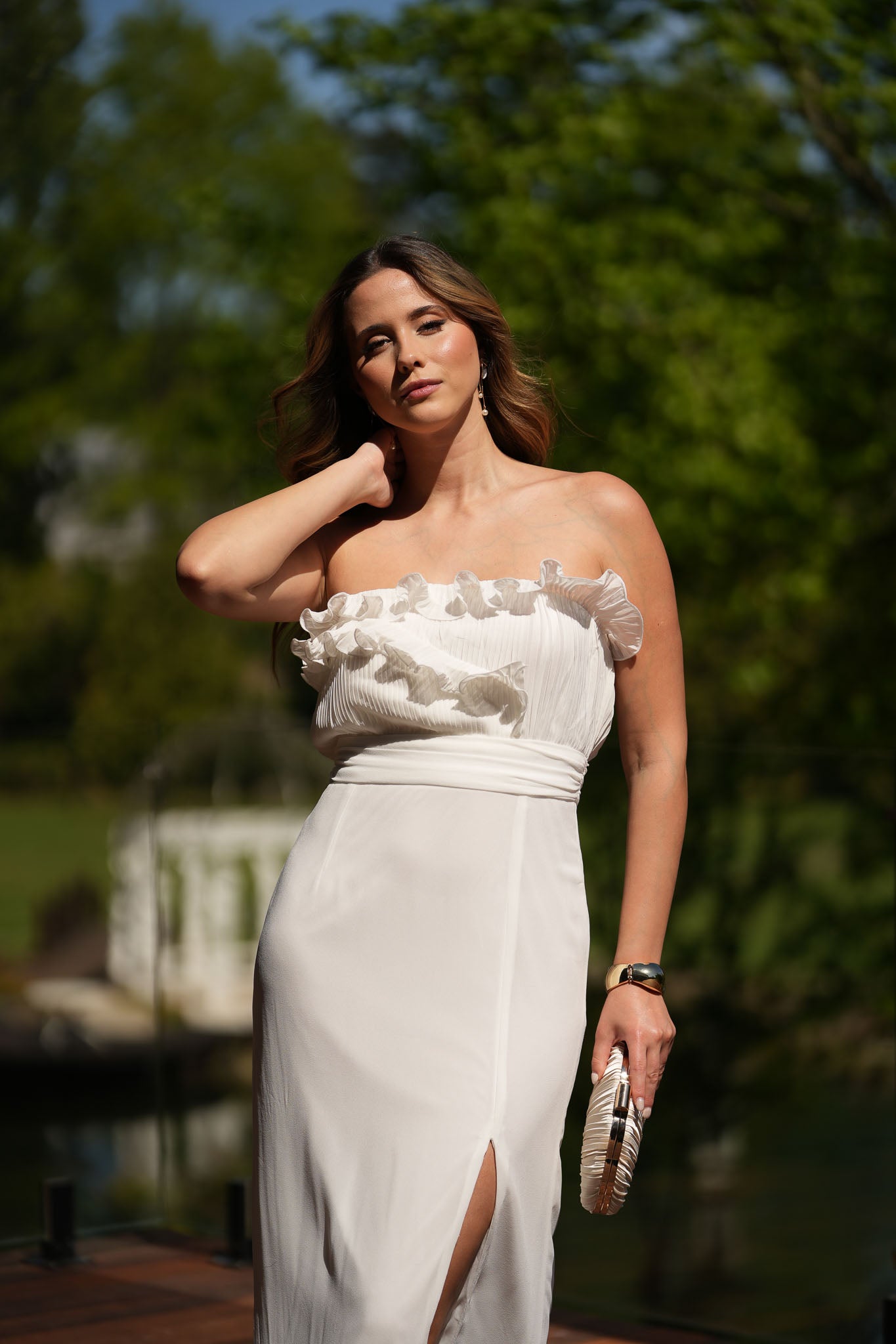 Vestido midi cai-cai 'Isadora'